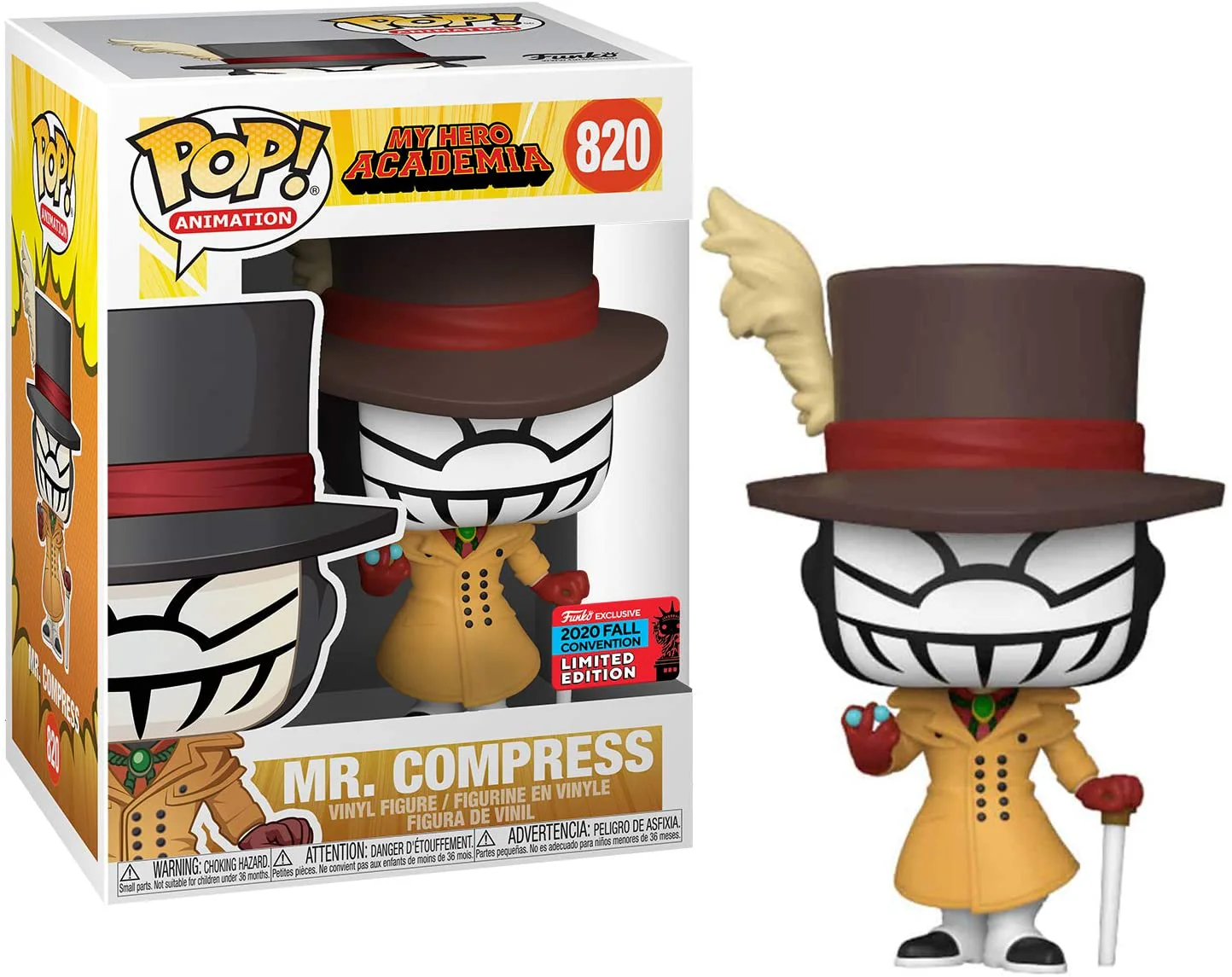Funko POP! My Hero Academia Mr. Compress — NYCC 2020 Shared Exclusive #820 - Image 3