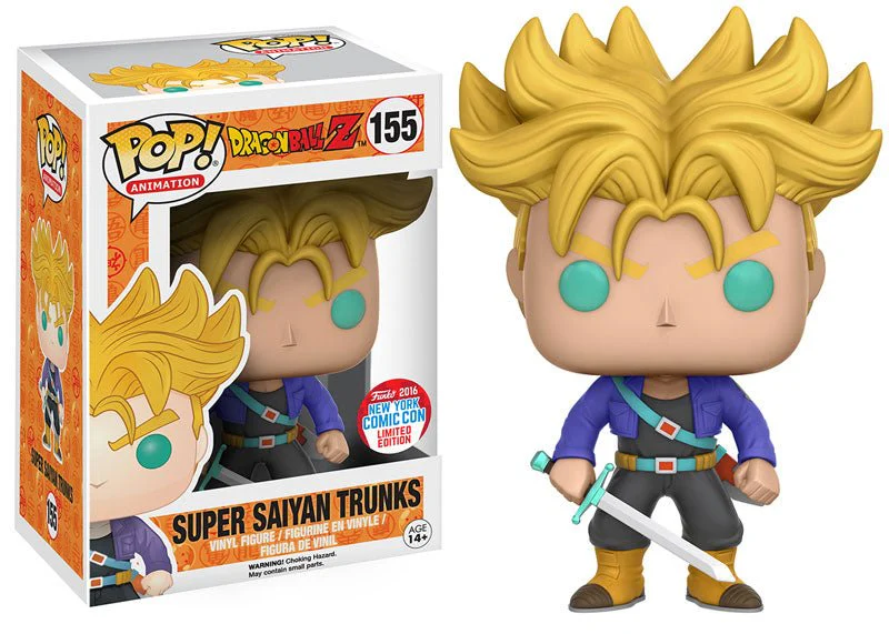 Funko POP! Super Saiyan Trunks Dragonball Z DBZ — NYCC Limited #155 - Image 3